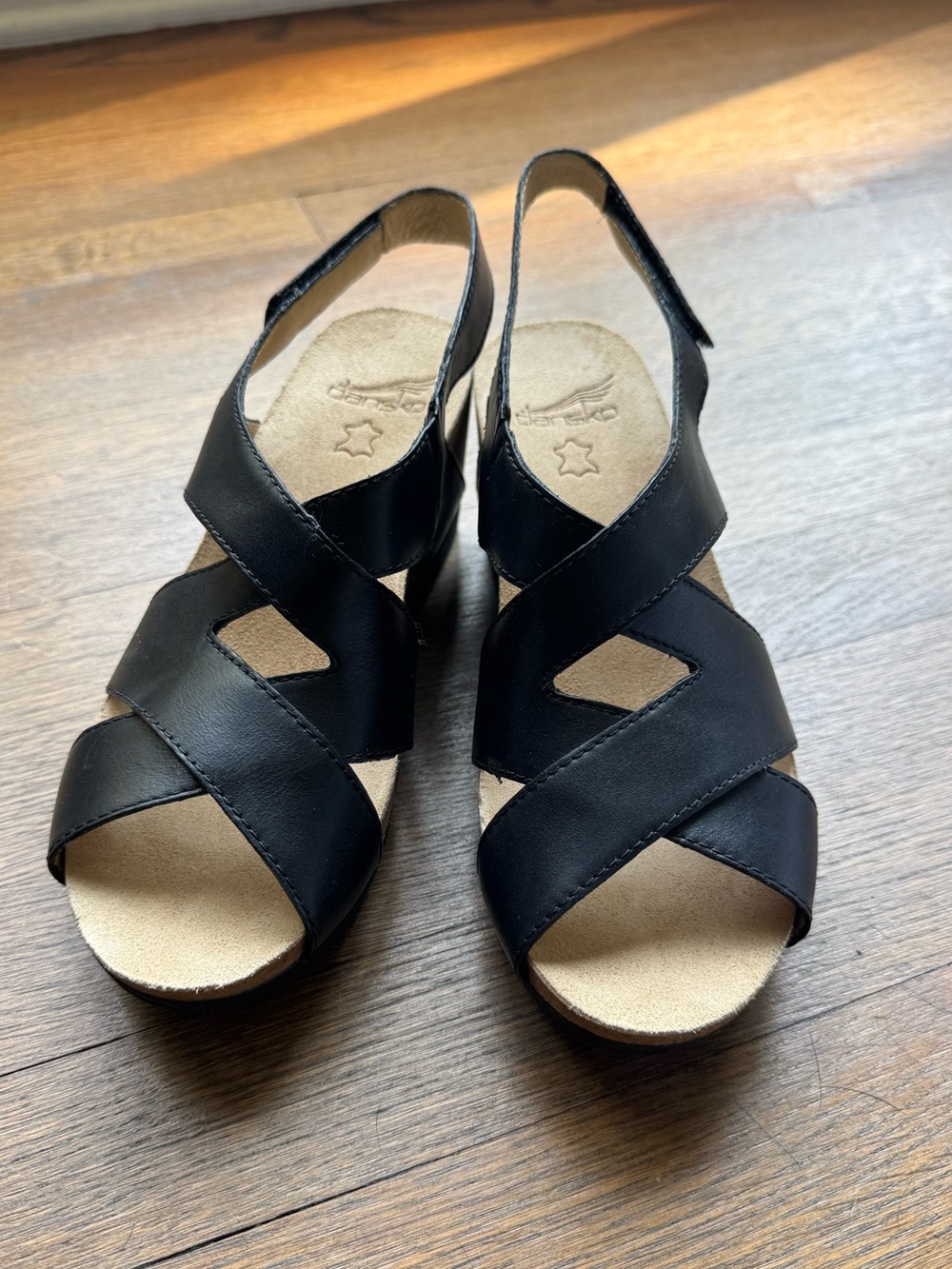 Dansko Women's Black Crisscross Slingback Sandals